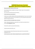 NURS620 Respiratory Revision Questions and Correct Detailed Answers