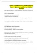 NURS620 Cardiovascular and Respiratory&rpar; Exam &vert; Questions and Correct Detailed Answers