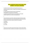 MVU NURS620 EXAM QUESTIONS AND CORRECT DETAILED ANSWERS