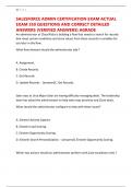 SALESFORCE ADMIN CERTIFICATION EXAM ACTUAL EXAM 350 QUESTIONS AND CORRECT DETAILED ANSWERS &lpar;VERIFIED ANSWERS&rpar; AGRADE