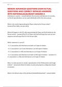 MENDIX ADVANCED QUESTIONS EXAM ACTUAL QUESTIONS AND CORRECT DETAILED ANSWERS WITH RATIONALES&vert;&vert;ALREADY GRADED A