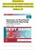 Knecht Success in PracticalVocational Nursing&comma; 8th Edition Test Bank