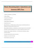 Music Streaming Quiz 1 Questions and Answers 100&percnt; Pass