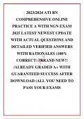 2023&sol;2024 ATI RN COMPREHENSIVE ONLINE PRACTICE A WITH NGN EXAM 2025 LATEST NEWEST UPDATE WITH ACTUAL QUESTIONS AND DETAILED VERIFIED ANSWERS WITH RATIONALES &lpar;100&percnt; CORRECT&rpar; &sol;&sol;BRAND NEW&excl;&excl; &sol;ALREADY GRADED A&plus; WITH GUARANTEED SUCCESS AFTER DOWNLOAD &lpar;ALL YOU NE