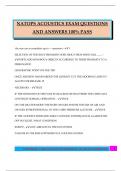 NATOPS ACOUSTICS EXAM QUESTIONS AND ANSWERS 100&percnt; PASS