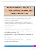 P-8 AAW NATOPS OPEN AND CLOSED EXAM QUESTIONS AND ANSWERS 100&percnt; PASS