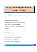 NATOPS Oral Exam Questions and Answers 100&percnt; Pass