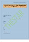 ABFM KSA ASTHMA Exam Questions And Answers &vert;Latest 2025 &vert; Guaranteed Pass