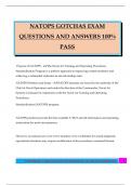 NATOPS GOTCHAS EXAM QUESTIONS AND ANSWERS 100&percnt; PASS