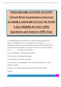 HSM MH-60R NATOPS NATOPS Closed-Book Examination &lpar;Aircrew&rpar; A1-H60RA-NFM-000 &lpar;15 JAN 19&rpar; NTRP 3-22&period;4-MH60R &lpar;01 MAY 2025&rpar; Questions and Answers 100&percnt; Pass