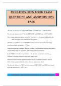 P8 NATOPS OPEN BOOK EXAM QUESTIONS AND ANSWERS 100&percnt; PASS
