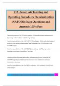 112 - Naval Air Training and Operating Procedures Standardization &lpar;NATOPS&rpar; Exam Questions and Answers 100&percnt; Pass