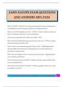 EAWS NATOPS EXAM QUESTIONS AND ANSWERS 100&percnt; PASS