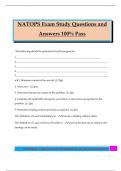 NATOPS Exam Study Questions and Answers 100&percnt; Pass