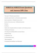 NSB131 & NSB132 Exam Questions and Answers 100&percnt; Pass