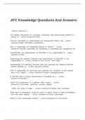 ATC Knowledge Questions And Answers