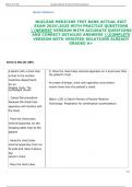 NUCLEAR MEDICINE TEST BANK ACTUAL EXIT  EXAM 20242025 WITH PRACTICE QUESTIONS  NEWEST VERSION WITH ACCURATE QUESTIONS  AND CORRECT DETAILED ANSWERS COMPLETE  VERSION WITH VERIFIED SOLUTIONS ALREADY  GRADED A&plus;