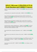 DMAN 7100 exam 1 UPDATED ACTUAL   Exam Questions and CORRECT Answers