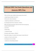 Official OHS Test bank Questions and Answers 100&percnt; Pass