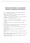 Elementary Statistics Larson&vert;Farber Chapter 1 Questions And Answers