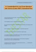 A-Z standardized dcw test Exam Questions And Answers &vert;Latest 2025 &vert; Guaranteed Pass