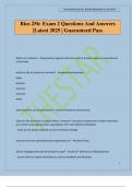 Bios 256&colon; Exam 2 Questions And Answers &vert;Latest 2025 &vert; Guaranteed Pass
