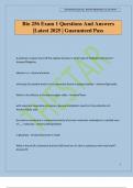 Bio 256 Exam 1 Questions And Answers &vert;Latest 2025 &vert; Guaranteed Pass