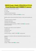 EHSM Exam 1 Study UPDATED ACTUAL  Exam Questions and CORRECT Answers