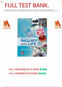 Test Bank for Inquiry into Life&comma; 17th Edition by Sylvia Mader and Michael Windelspecht &period;&vert;&vert;All Chapters 1-37 INCLUDED&vert;&vert;LATEST UPDATE