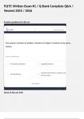 FLETC Written Exam &num;1 &sol; Q-Bank Complete Q&A &sol; Newest 2025 &sol; 2026 