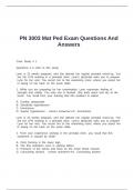 PN 3003 Mat Ped Exam Questions And Answers