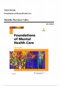 TEST BANK FOR FOUNDATIONS OF MENTAL HEALTH CARE 6TH EDITION BY MORRISON VALFRE&comma; ALL CHAPTER COMPLETE &vert;NEWEST UPDATE