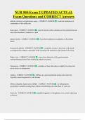 NUR 505-Exam 2 UPDATED ACTUAL   Exam Questions and CORRECT Answers