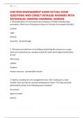 CISR RISK MANAGEMENT EXAM ACTUAL EXAM QUESTIONS AND CORECT DETAILED ANSWERS WITH RATIONALES &lpar;VERIFIED ANSWERS&rpar; &vert;AGRADE