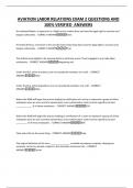 AVIATION LABOR RELATIONS EXAM 2 QUESTIONS AND 100- VERIFIED ANSWERS