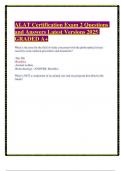 ALAT Certification Exam 2 Questions and Answers Latest Versions 2025 GRADED A&plus;