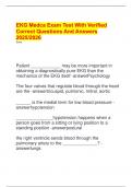 EKG Medca Exam Test With Verified Correct Questions And Answers 2025&sol;2026