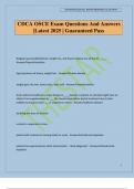 CDCA OSCE Exam Questions And Answers &vert;Latest 2025 &vert; Guaranteed Pass