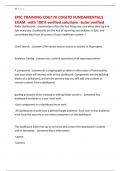 EPIC TRAINING COG170 COGITO FUNDAMENTALS EXAM -with 100&percnt; verified solutions -tutor verified