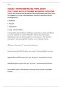 NUR 631 ADVANCED PATHO FINAL EXAM QUESTIONS WITH ACCURATE ANSWERS 2025&sol;2026