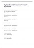 Python Exam 1 Questions Correctly Answered&period;