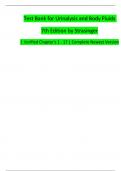Test Bank for Urinalysis and Body Fluids &lpar;Latest Edition&comma; 2025&rpar; by Susan King Strasinger &ndash; Complete Exam Coverage&comma; Chapters 1&ndash;17
