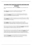 USI EXAM STUDY QUESTION UPDATED QUESTIONS AND ANSWERS