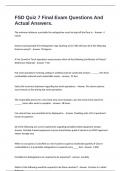 FSD Quiz 7 Final Exam Questions And Actual Answers&period;