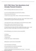 NYC FSD Class Test Questions And Already Passed Answers&period;