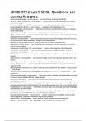 NURS 272 Exam 1 SDSU Questions and correct Answers