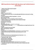RBS Exam Review Study Guide Questions and Verified Answers 2025&sol;2026