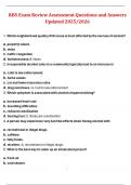 RBS Exam Review Assessment Questions and Answers Updated 2025&sol;2026
