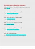 Exam 1&rpar; Orthotics Exam 1&colon; Questions & Answers&colon; Updated Solution
