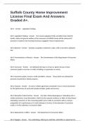 Suffolk County Home Improvement License Final Exam And Answers Graded A&plus;&period;